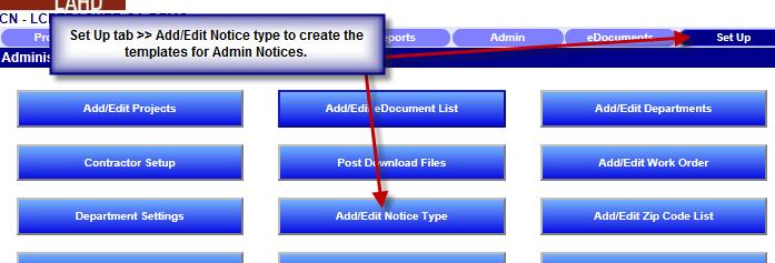 There are two places in the database that an Admin Notice can be generated: 1) In the details link of the Certifications tab for each week s payroll.