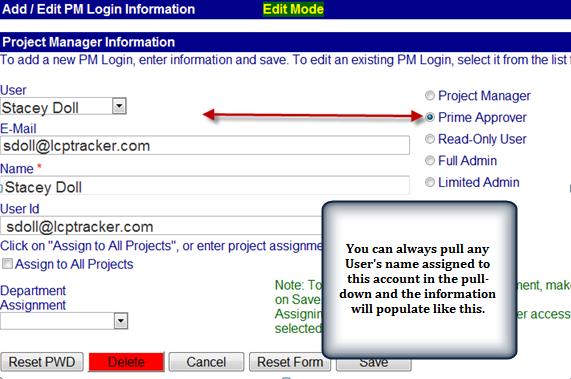 SCREENSHOT GUIDE TO STEP 5 ASSIGNING THE PRIME APPROVER TO