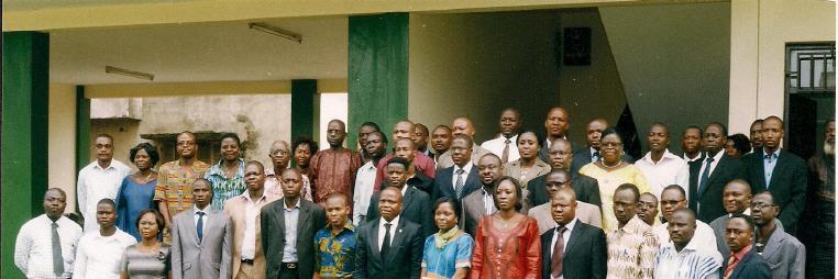 Photo of participants to the social performance workshop 58 participants drawn from 17 MFIs including the supervisory authority (La cellule de la microfinance), World Bank, PASNAM, etc have attended