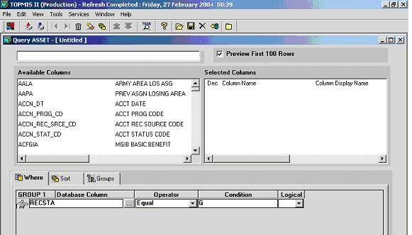 Overview ASSET II Query System Review the