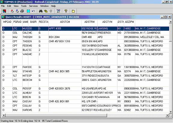 Overview ASSET II Query
