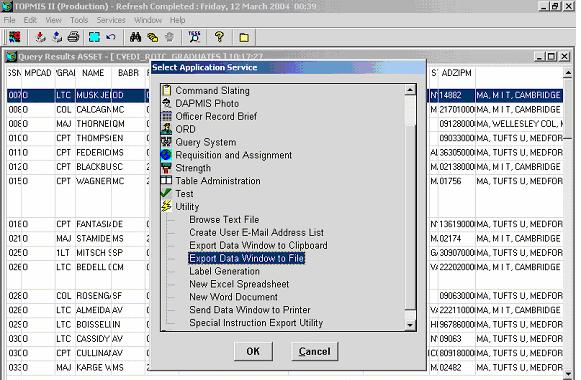 Overview ASSET II Query System Downloading data to Excel -