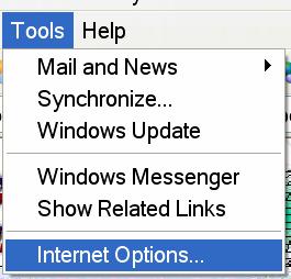 Click Tools, Click Internet Options, Click General tab,
