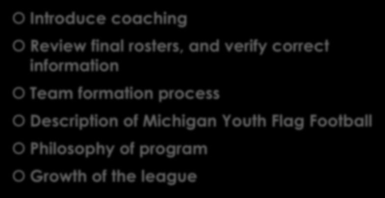 information Team formation process Description of
