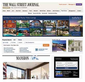 Global Sponsorship of WSJ s Real Estate homepage throughout