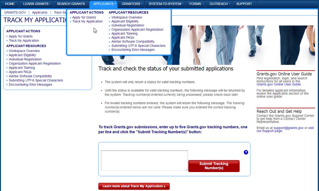 39 Tracking Your Application Tracking the Application After Submission Be sure to track the status of your application