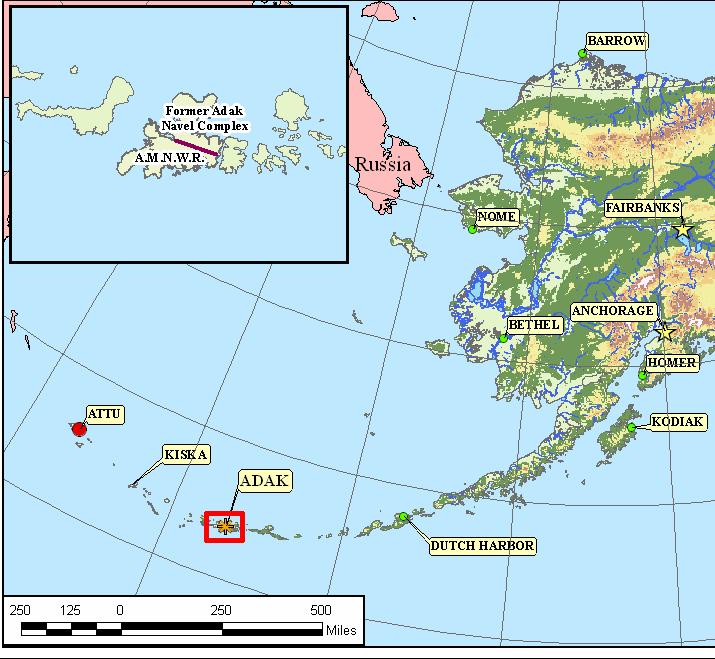 Case Study Former Adak Naval Complex Rifle Grenade Range (RG-01) 1996-2006 History Military occupation of Adak Island began on August 30, 1942, two months after Japanese troops landed on the Aleutian