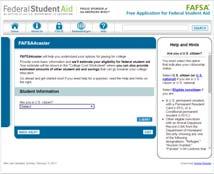 Electronic FAFSA: FAFSA4caster A pre-application