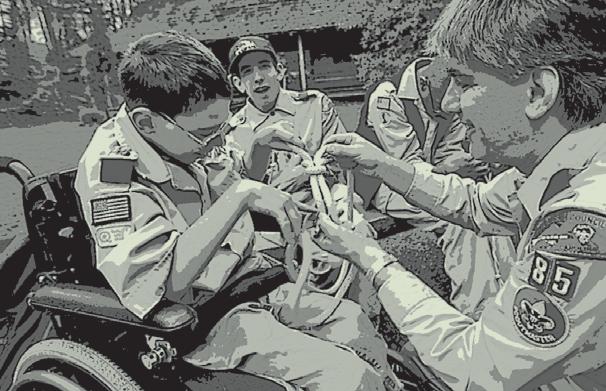 age 18. The member does not need to be registered beyond the age of eligibility with a disability code. Before applying, he must earn as many of the Eaglerequired merit badges as possible.