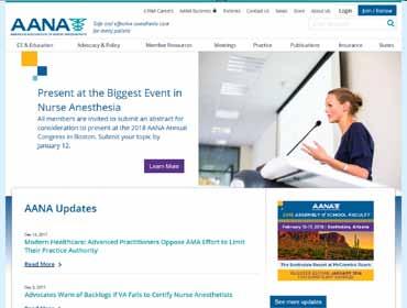succinct, timely news about the AANA, nurse anesthesia practice, federal and state government affairs, the AANA Foundation and more.