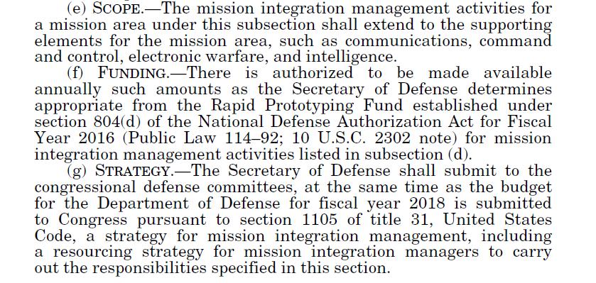 NDAA FY17 Section 855 (2 of 3) 855 Scope,
