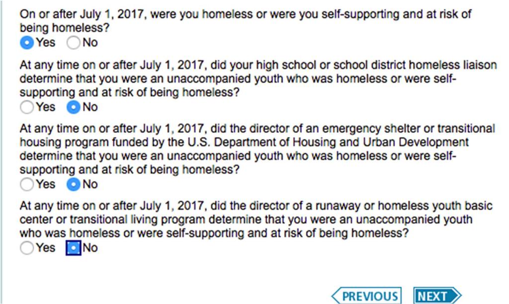 Wait, there are Additional Questions for Homeless Youth Once a youth answers YES to the question asking if
