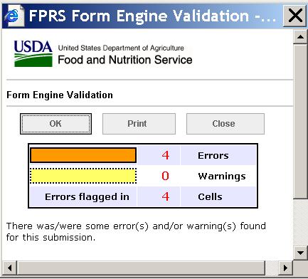 Validation: Error Checking Validation Summary Window Displays if there are errors or
