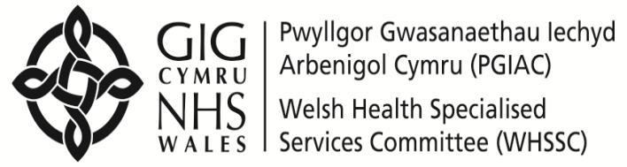 INTRODUCTION WELSH RENAL CLINICAL NETWORK TERMS OF REFERENCE In accordance with WHSSC Standing Order 3, the Joint Committee may and, where directed by the LHBs jointly or the Welsh Government must,