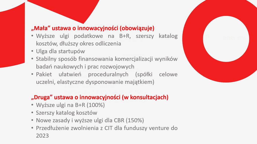 Creation of Startups 1500 startups to be created in 7 years Business categories: - engineering, high-technologies - IT systems design and development Nationality - Poland - CEE Central and Eastern
