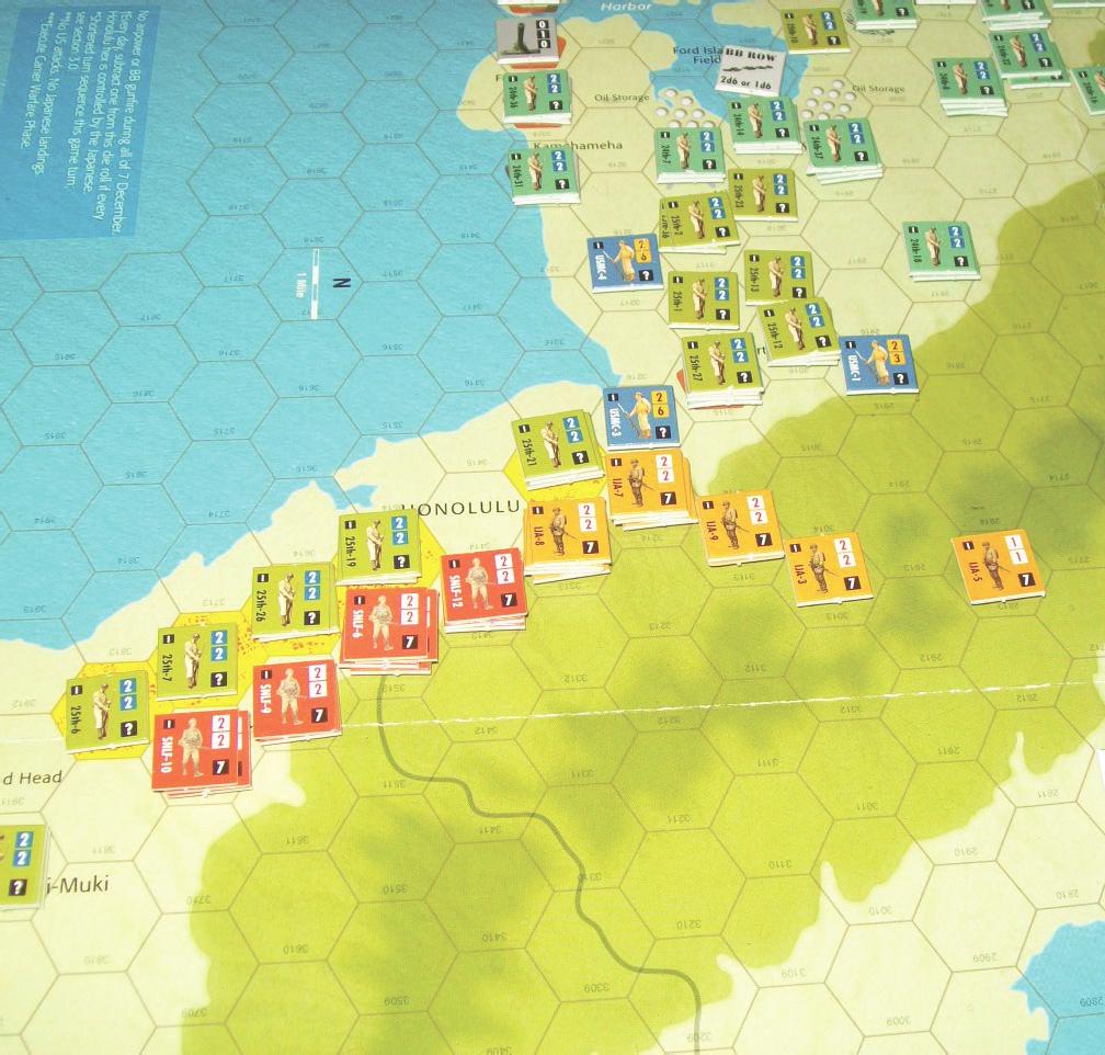 What If the Japanese Invaded? Turn 5 Submarine Warfare Phase Next, the US Submarines make an attack. Two dice are rolled and a three or 11 scores a hit. The result of nine is a miss.