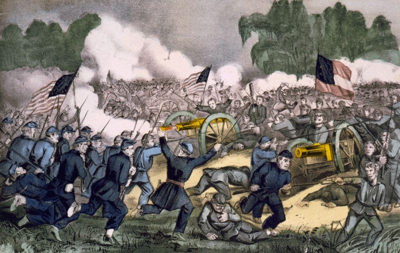 90,000 Union soldiers fought 75,000 Confederate soldiers.