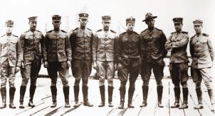 CARRIER AVIATION Mustin (fourth from right) at Pensacola, 1914. By JAN M.
