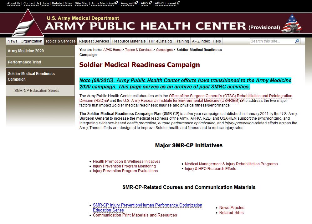Appendix J APHC Soldier Medical Readiness