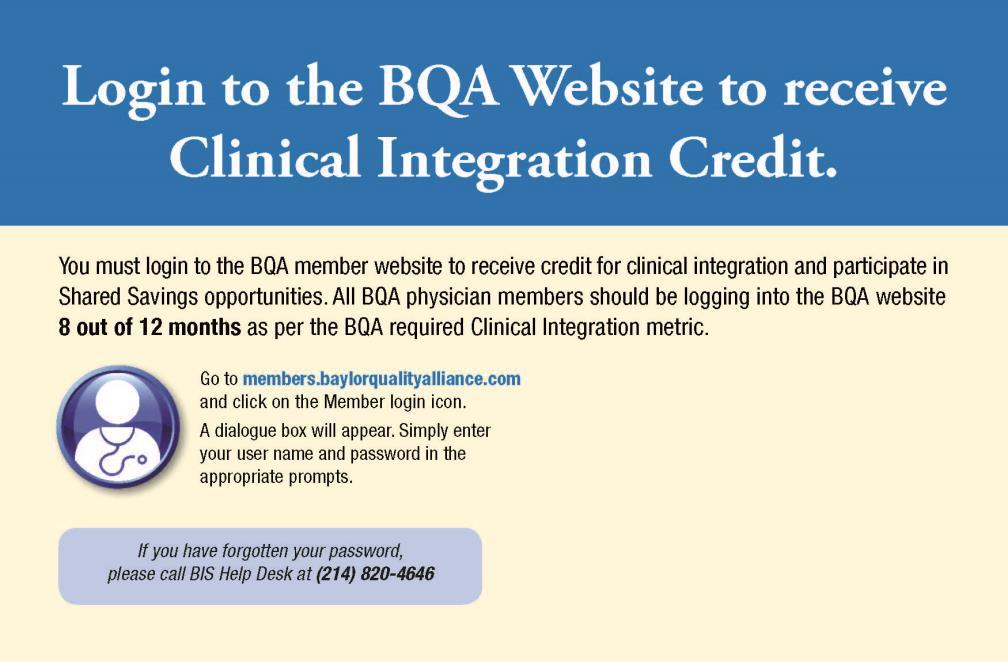BQA Login Postcard BQA physician members Mailed to all new