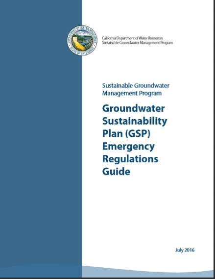 water.ca.gov/groundwater/sgm/subscribe.cfm DWR GSP/Alt. Regulation Website http://www.water.ca.gov/groundwater/sgm/gsp.