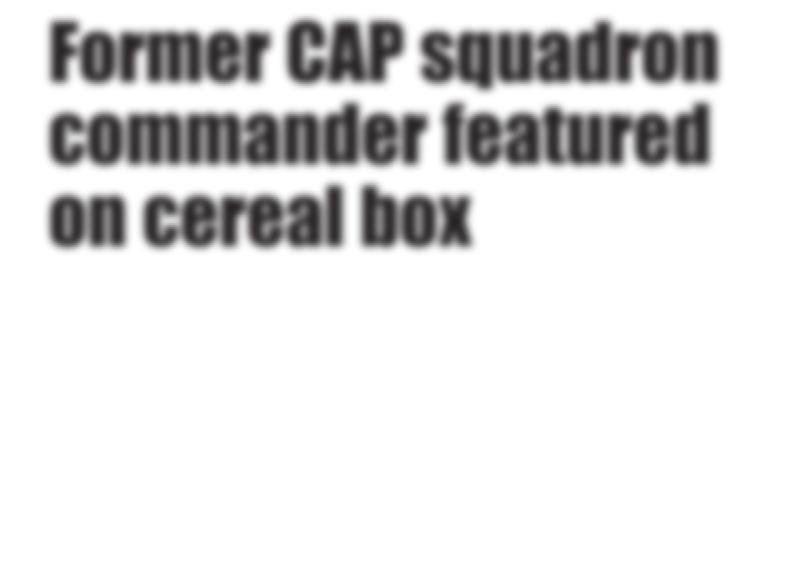 Former CAP squadron commander featured on cereal box Longtime member won five gold medals in 2007 National Veterans Wheelchair Games By Steve Cox
