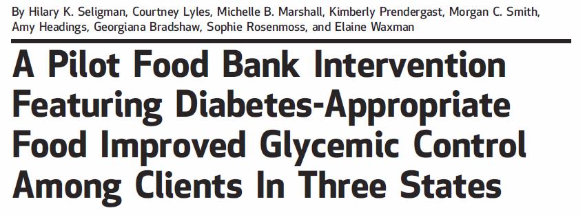Goal Feasibility of a 4-component diabetes intervention implemented at 3 FB s Point-of-care testing for diabetes Active referral to primary