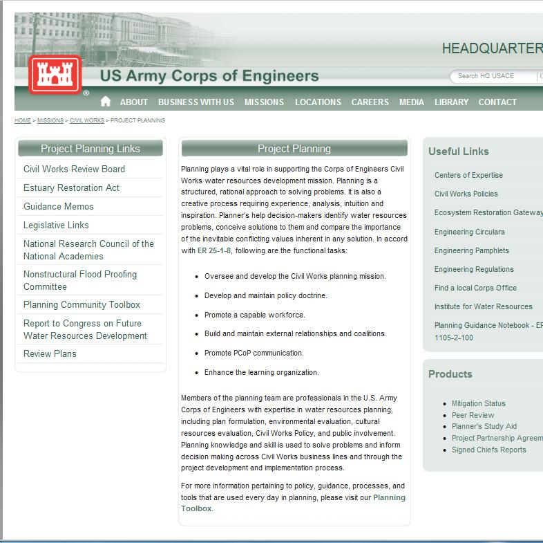 Section 7001 Webpage Resources http://www.usace.army.