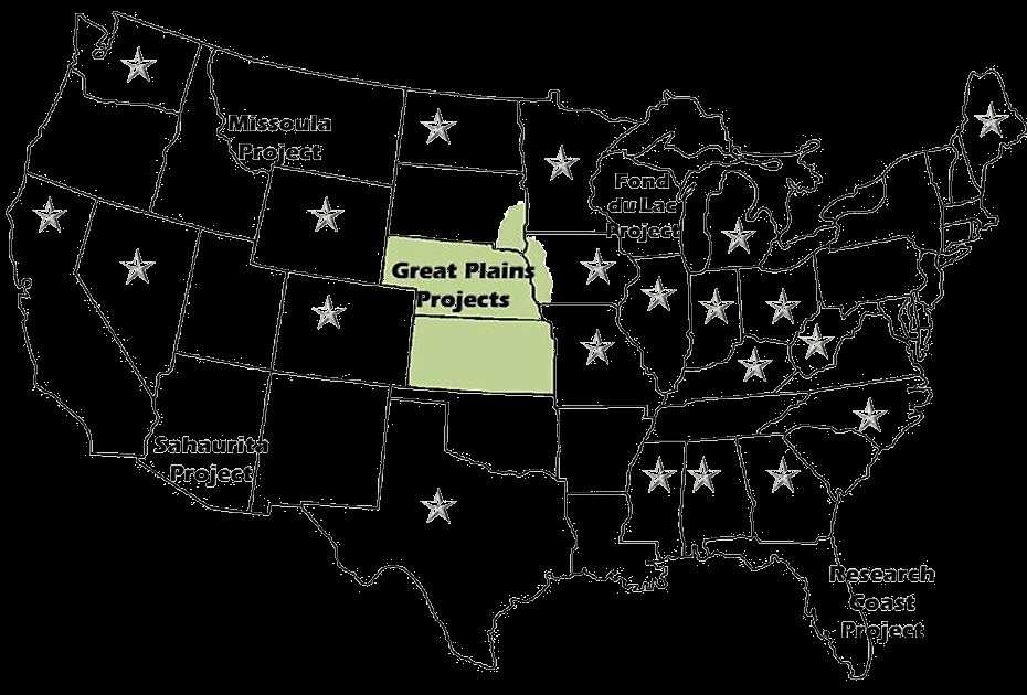 The areas with STARS are locations where the