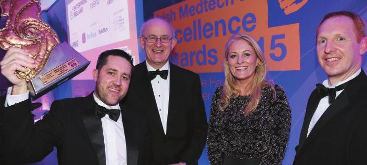 Abbott Diagnostics named Medtech Company of the Year MDR and IVDR Trilogue Discussions - Pictured (l - r): John Conlon, Abbott Diagnostics Longford; Tom Kelly, Enterprise Ireland; Sinead Keogh, IMDA;