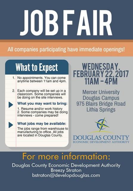 Job Fair Wednesday, February 22, 11:00 a.m.