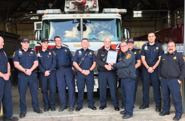 The letter congratulated King and his crew, Jeremy Simmons and Mark Karnbauch for assisting a youth member of our community that may someday become a part of Cherokee County Fire and Emergency