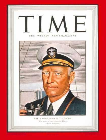Admiral Ernest King! Reporter: Who controls Halsey?! Secretary Knox: Nimitz.! Reporter: Who controls Nimitz?! Secretary Knox: King.! Reporter: Who controls King?