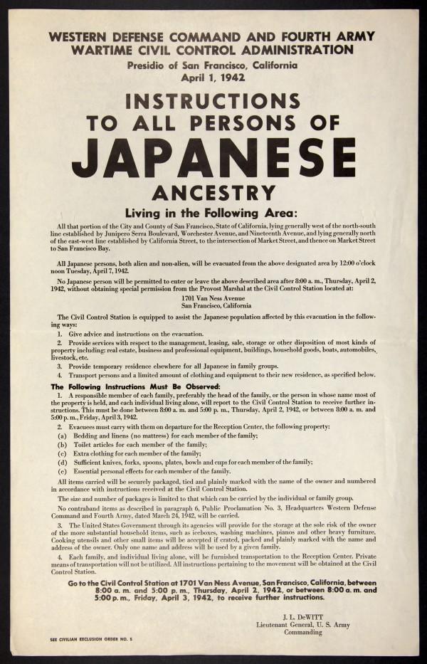 Internment Executive Order 9066 Japanese Internment, 1942-45