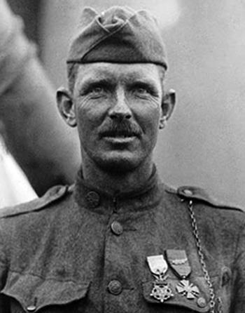 Alvin York (1887-1964) was a devoted Bible reader, and almost avoided military service as a conscientious objector. He was drafted into the army at age 29.