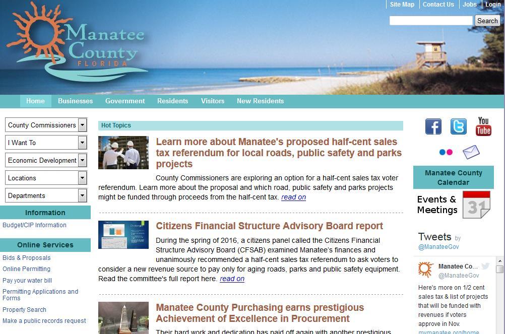 Viewing Bids & Proposals To view Manatee County s formal solicitations, go to Manatee County s home page at