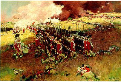 Continental Army Henry Knox and cannons from Ticonderoga Result: When Brits cannot take a critical hill where they could fire back at the