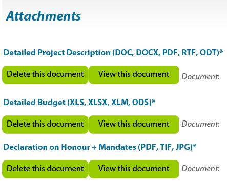 7 Attachments A complete application also requires additional documents to be completed and sent along with the present eform.