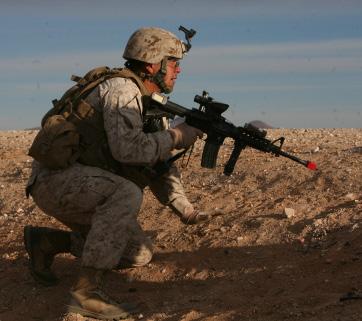 Military Operations in Urban Terrain town, at Marine Corps Air-Ground Combat Center Twentynine Palms, Calif., Jan. 25.