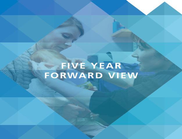 NHS Five Year Forward View Published in October 2014 A shared vision across seven