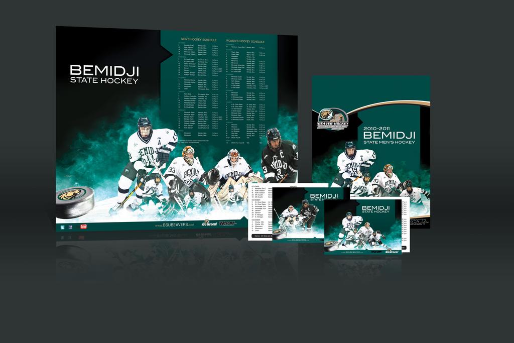 BEMIDJI STATE UNIVERSITY DEPARTMENT OF ATHLETICS When I worked as a student graphic designer for the Bemidji State University Office of Communications and Marketing, I was tasked with creating print