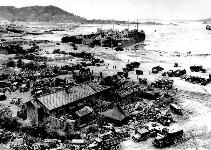 On September 15, 1950, MacArthur lead UN forces at the Battle of Inchon, in which UN forces secured Inchon and broke out of the Pusan (largest