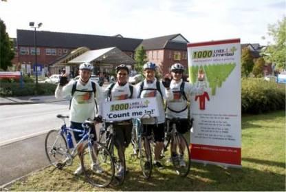 the three sites when four of the NLIAH team cycled the length of Wales raising over 1500