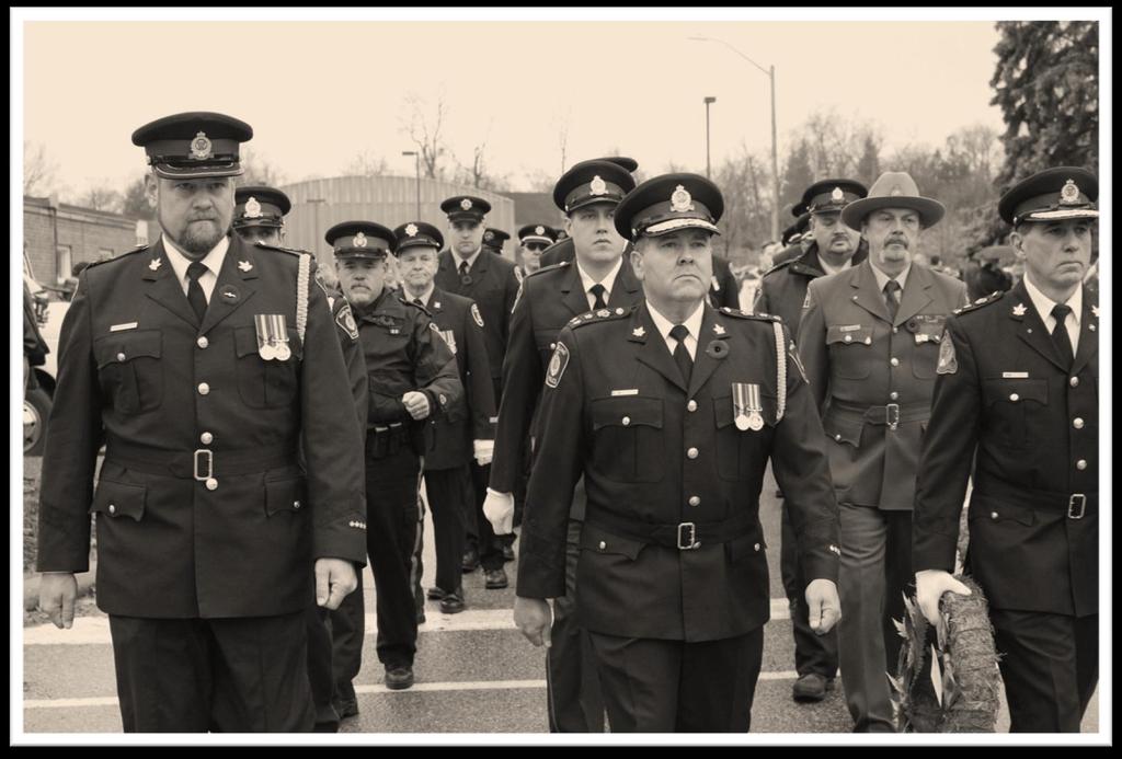 26 Marching with our policing partners in the Remembrance Day Parade.