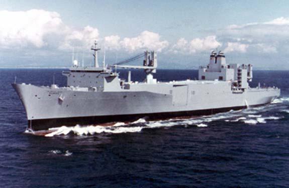 Chapter IV The fleet of eight fast sealift ships (T-AKR Algol shown) is capable of lifting 4 Brigade Combat Teams. that it is faster, larger, and has cranes and hatches to support LO/LO operations.