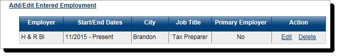 7 Select the occupation of the job by clicking the Select Occupation link.