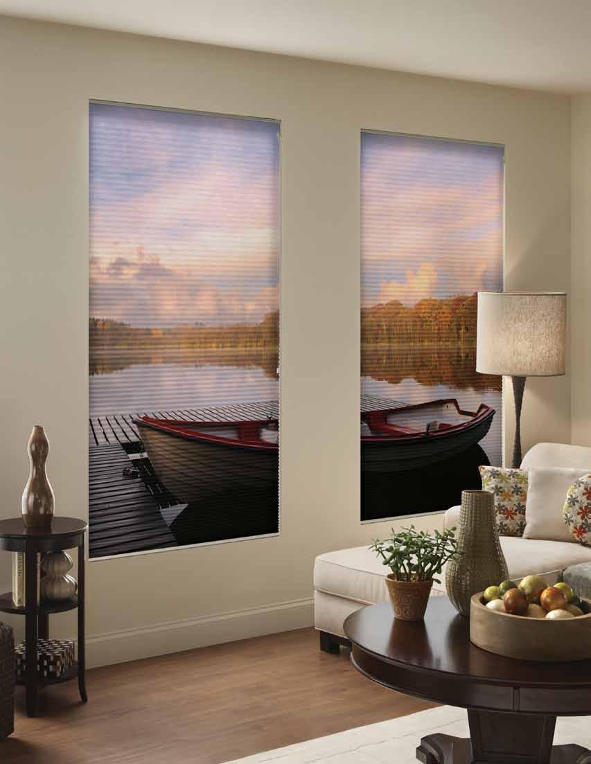 CUSTOM GRAPHICS Cellular and Roller Shades PERSONA Cellular Shade:
