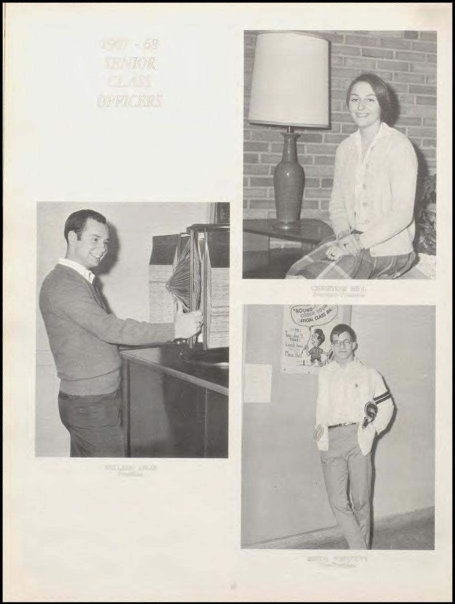 1967-68 SENIOR CLASS OFFICERS CHRISTINE HILL