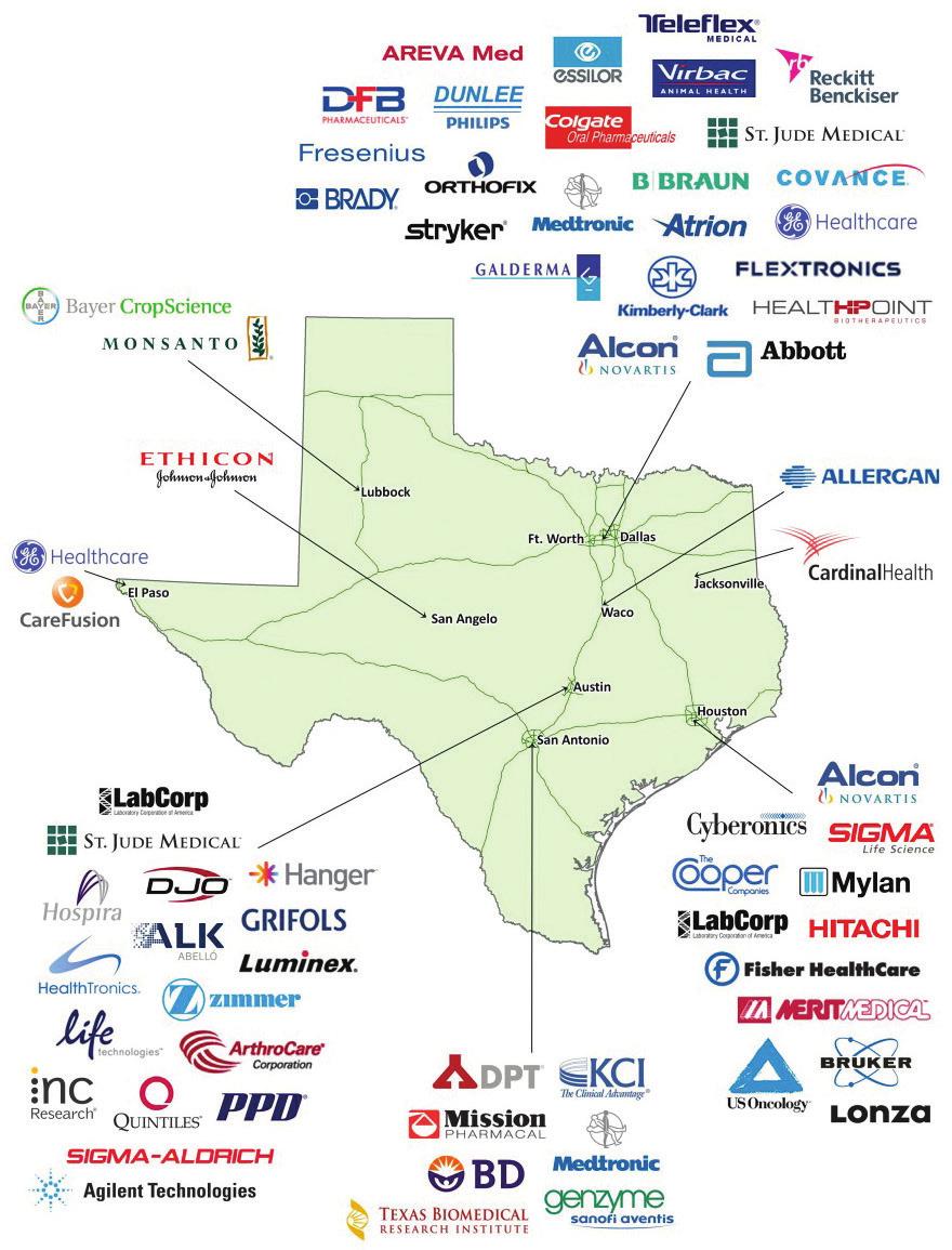 A Snapshot of Biopharma Companies in Texas * A full list of companies can be found at http://gov.texas.