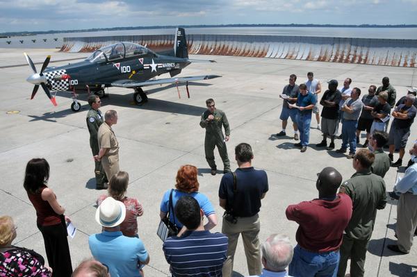 condition issues, such as cracks, corrosion or damage. The aircraft was in very good shape with minimal damage, said Elliott. We were also validating procedures for the T-6 community.